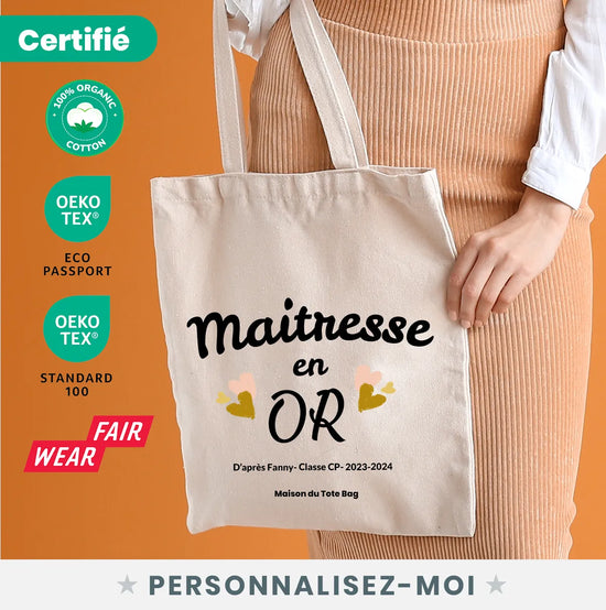 Tote Bag Personnalisable Maitresse
