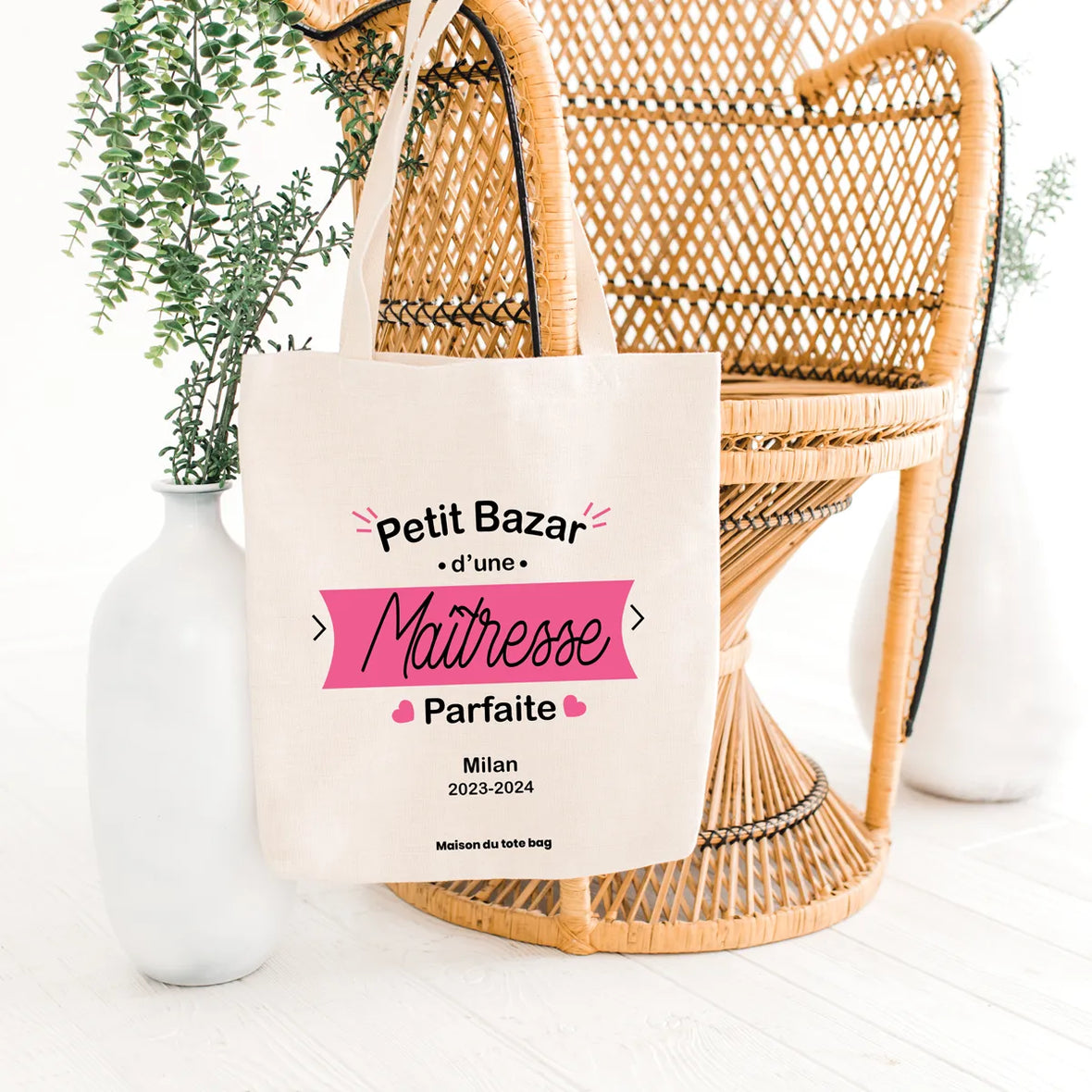 Tote bag personnalisé pour maitresse