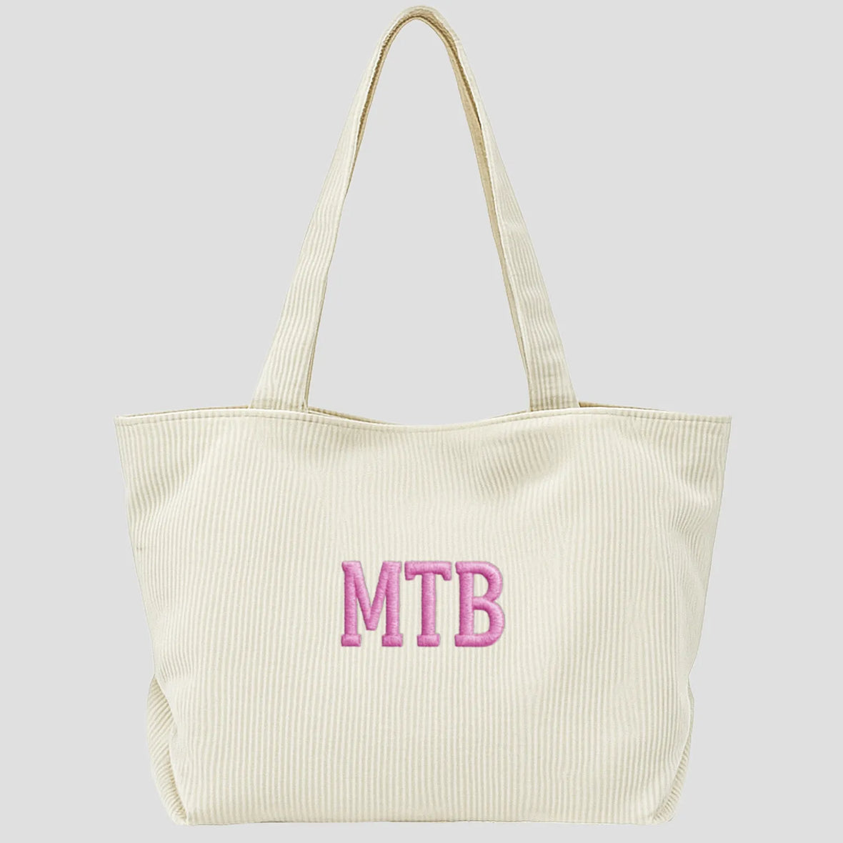 Tote bag velours cotelé