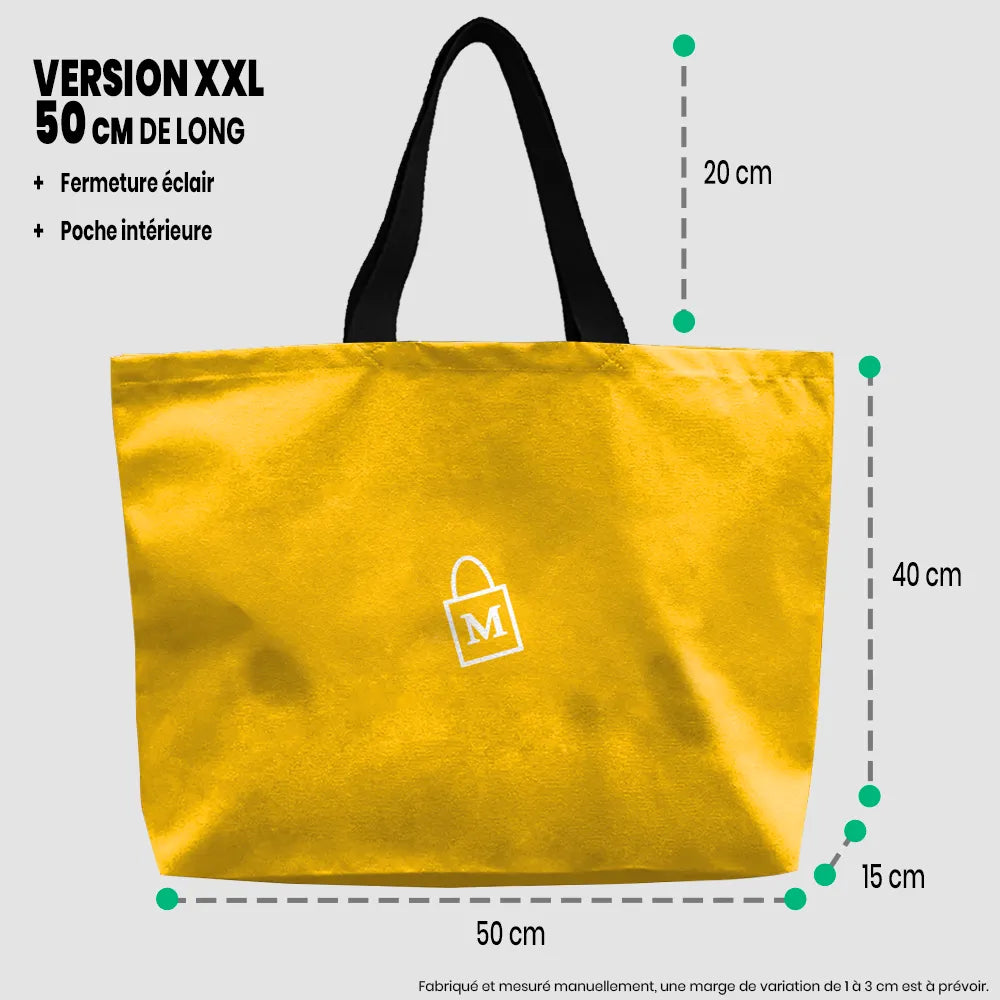 Grand tote bag jaune