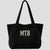 Grand Tote Bag Velours Côtelé Noir MTB