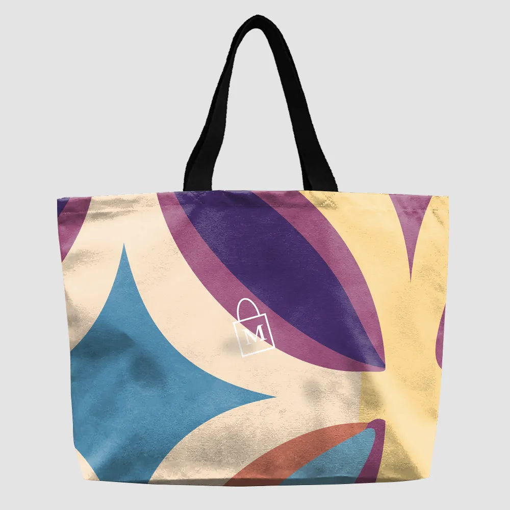 Sac tote bag grand format rétro