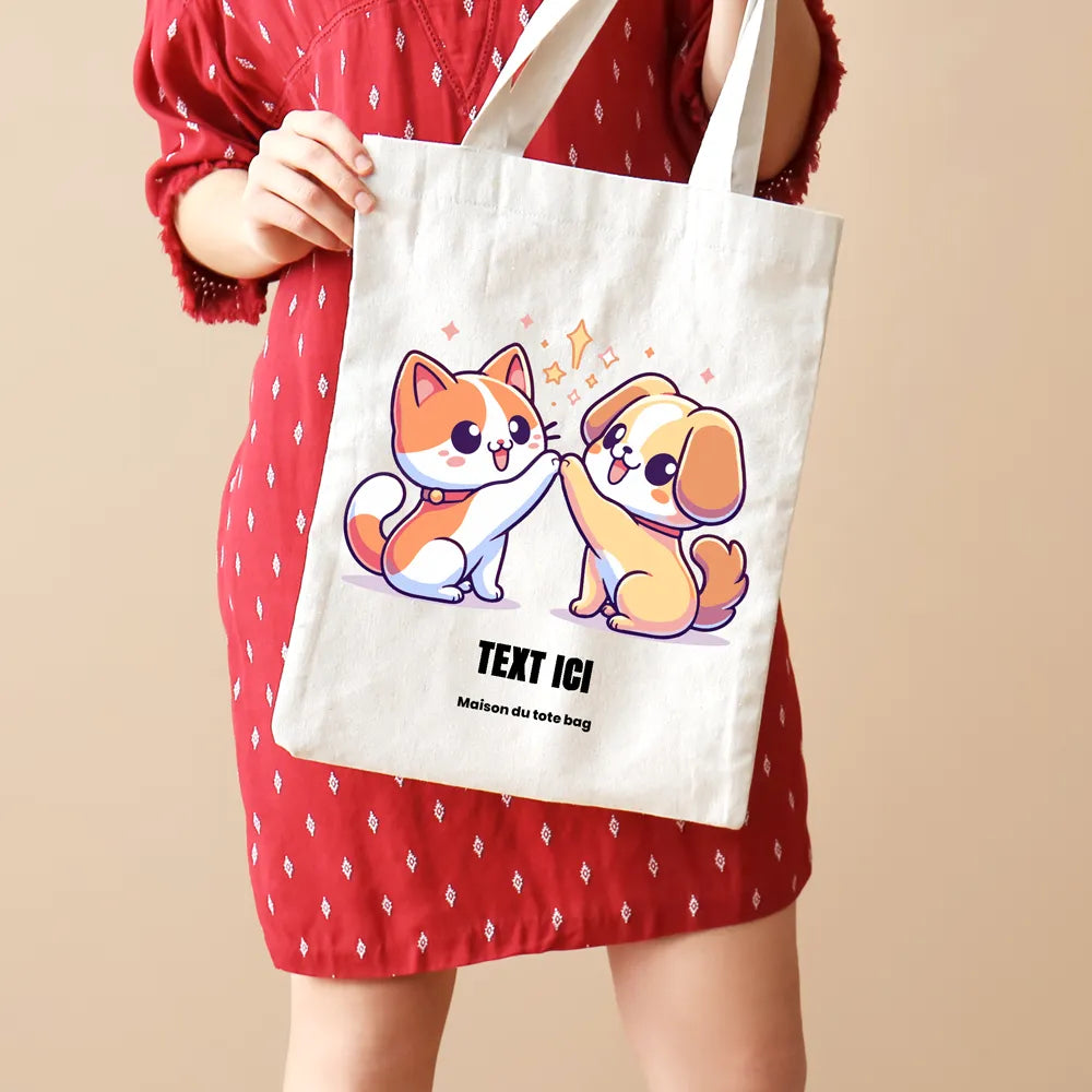 Tote Bag Chien et chat