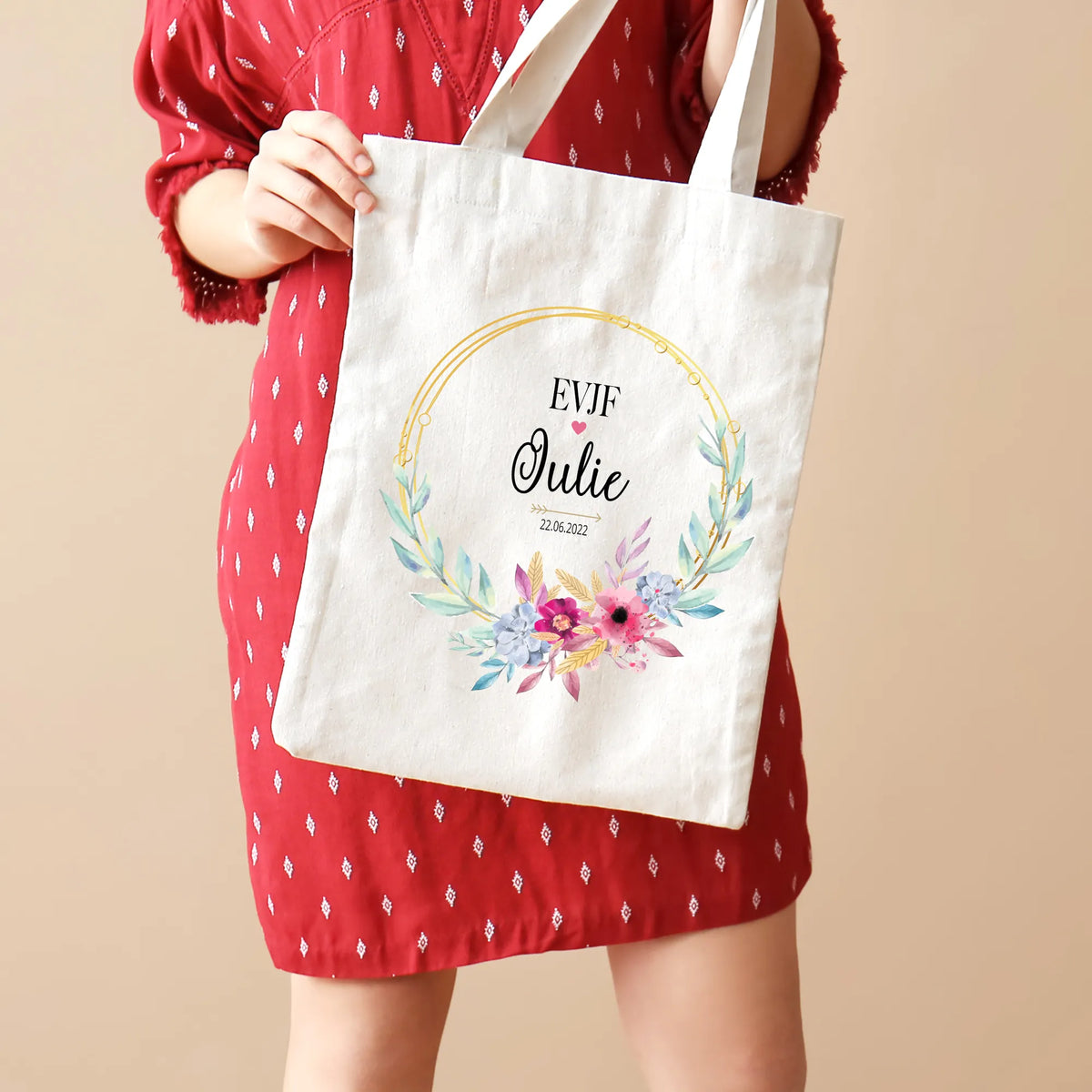 Tote bag top personnalisé evjf