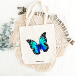 tote bag papillon bleu | Maison du tote bag