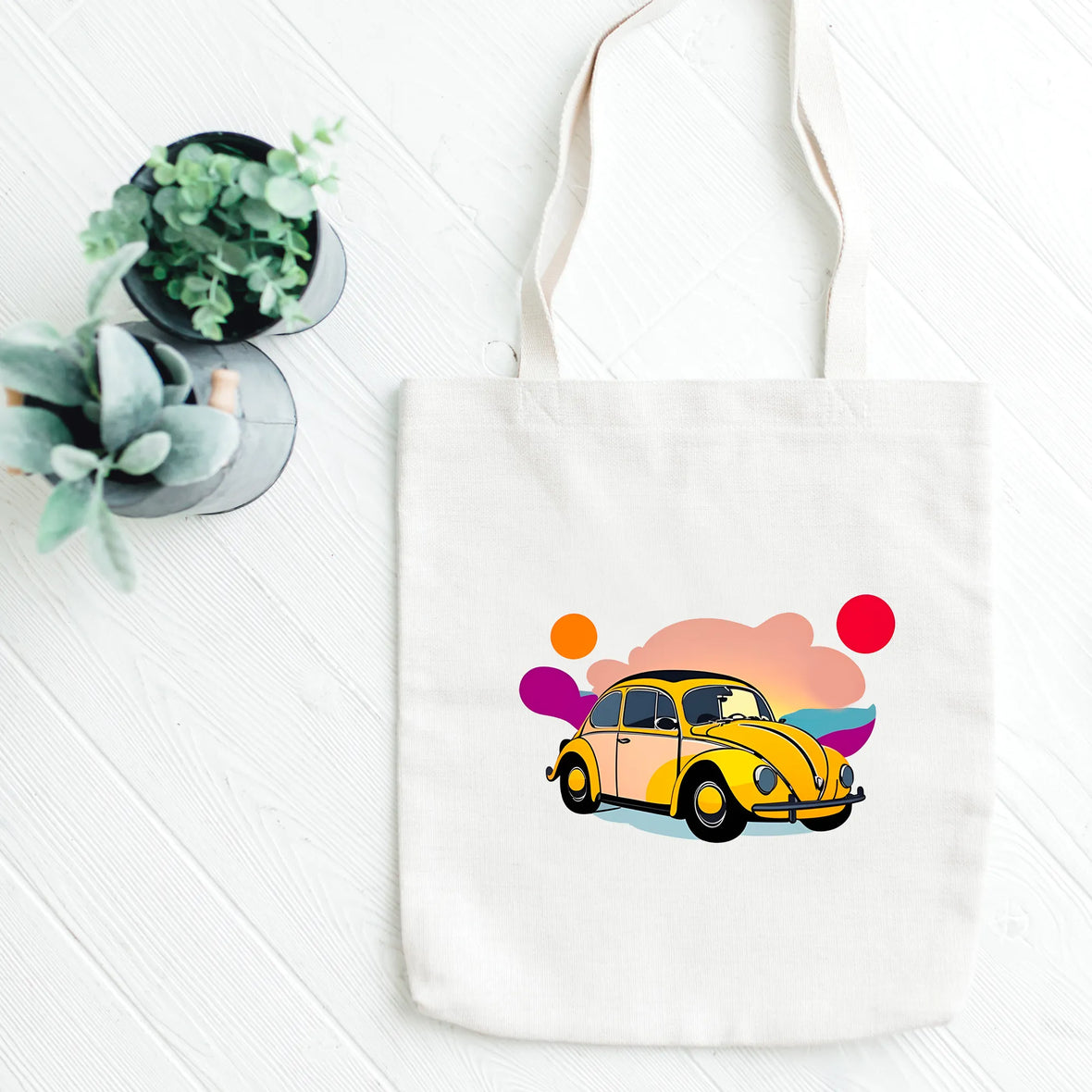 Volkswagen beetle tote bag | Maison du tote bag