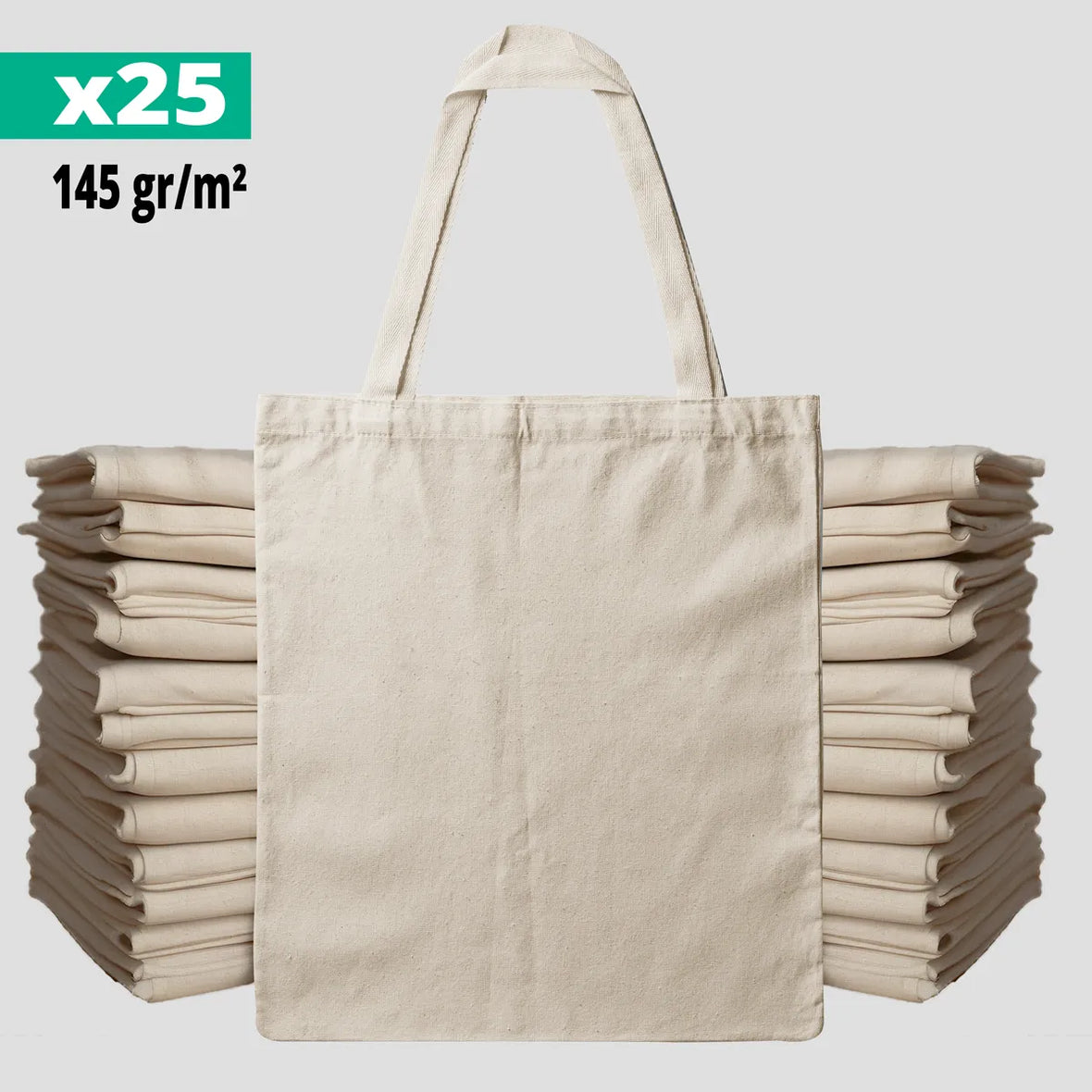 25 tote bags vierges
