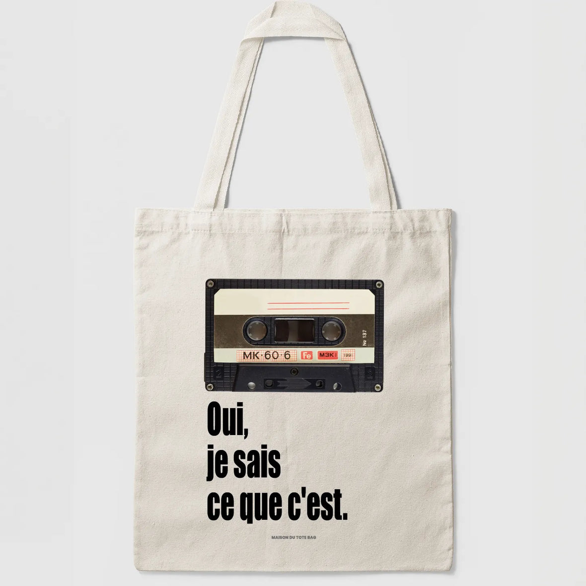 Cassette audio tote bag
