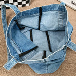 Denim Tote Bag poche interieure