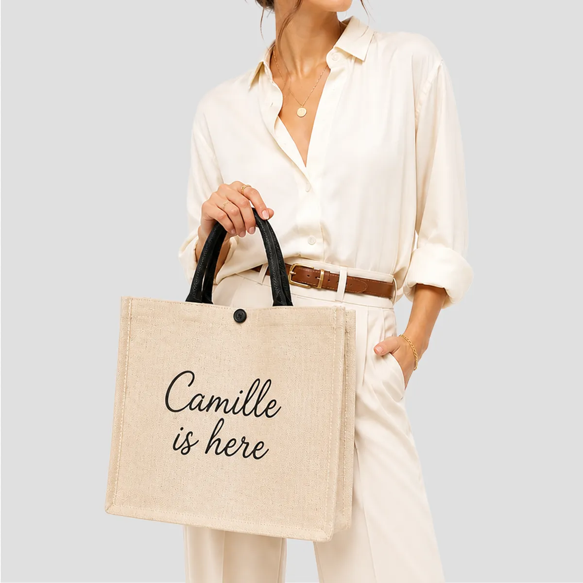 Sac tote bag personnalisable avec du texte