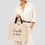 Sac tote bag personnalisable avec du texte