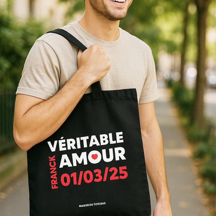 Sac tote bag personnalisé en situation