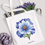 Tote Bag Blue And Purple Flowers