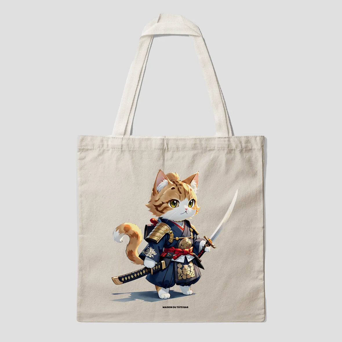 Tote Bag samurai chat Japonais