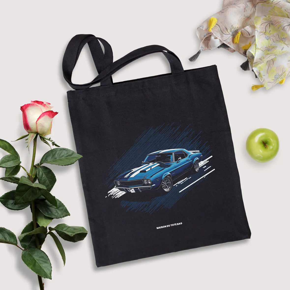 Tote Bag Homme Voiture Vintage Camaro