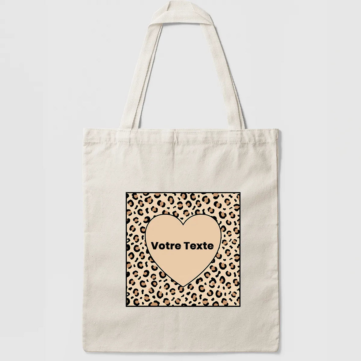 Tote Bag Leopard Print — votre prénom au cœur du léopard