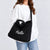 Tote Bag Noir de Cours en Velours
