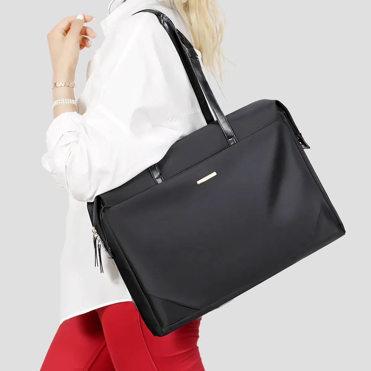 Tote Bag Ordinateur Femme - Prichiamo Milan, Chic Urbain