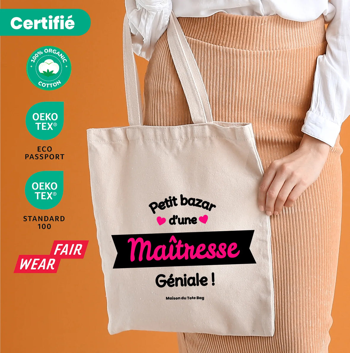 Tote Bag joli bazar de Maitresse