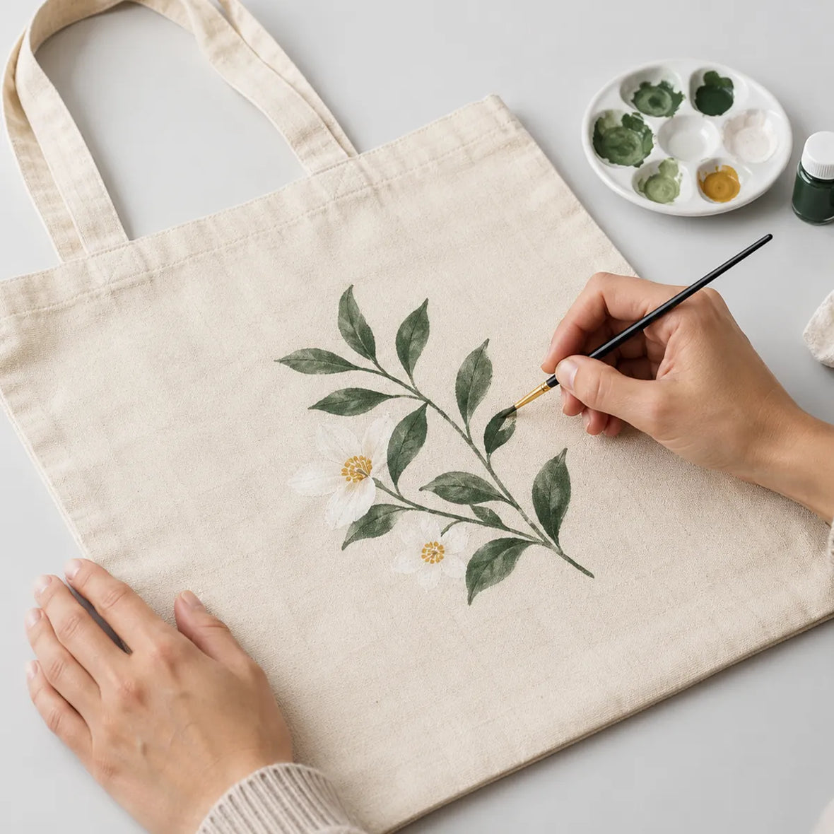 Tote bag beige vierge DIY