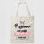 Tote bag chien texte coloris écrue
