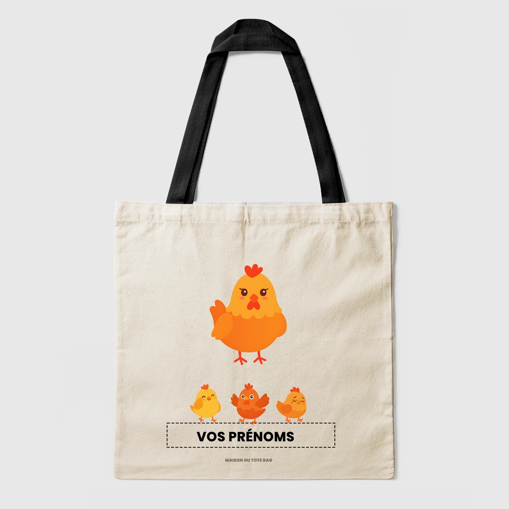 Tote Bag Maman Poule personnalisé