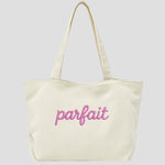 Tote bag velours cotelé brodé