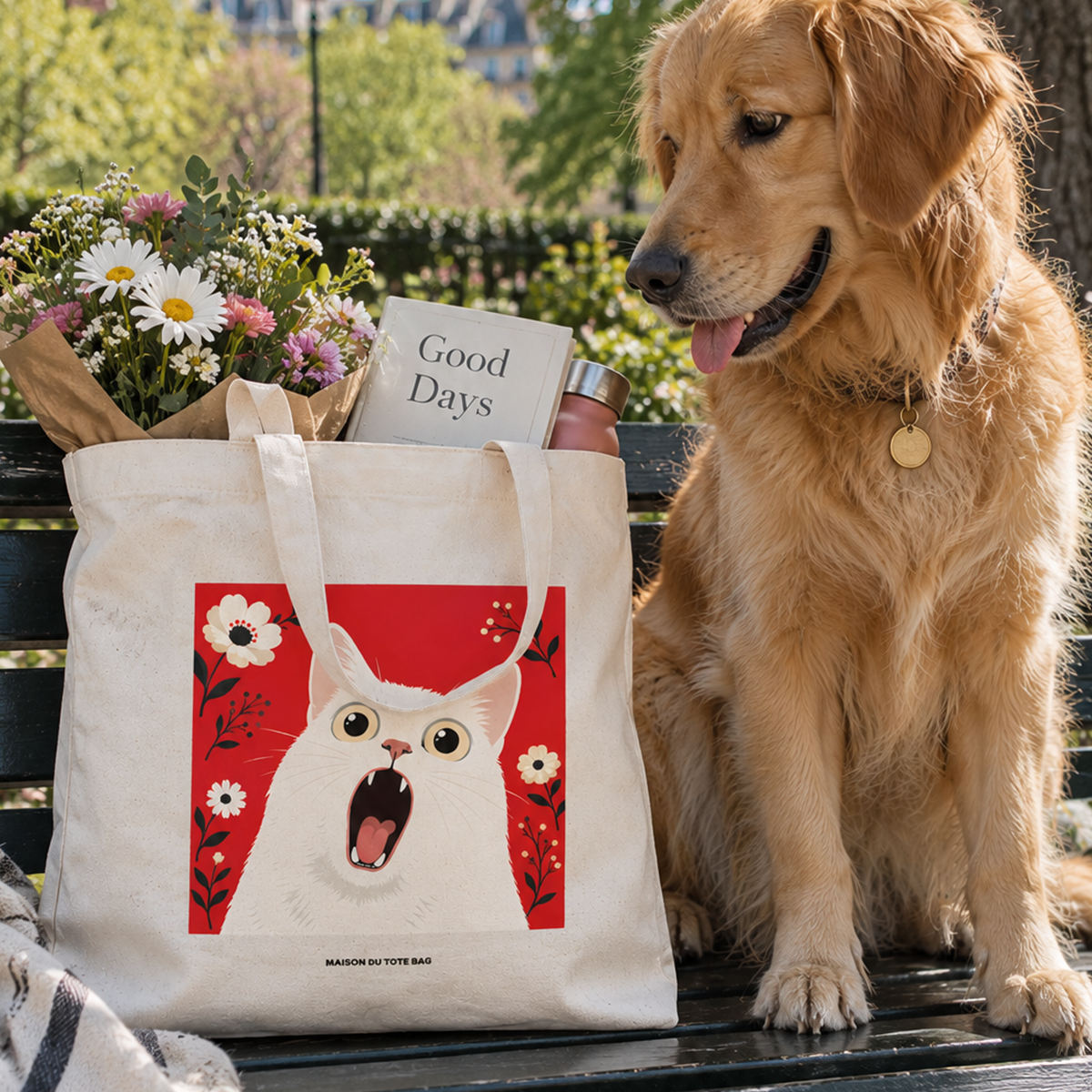 Sac Tote Bag Tete de Chat