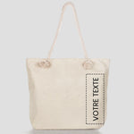Grand tote bag lin personnalisable
