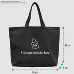 Grand tote bag noir dimensions