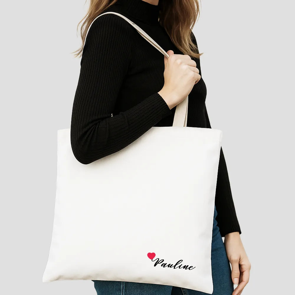 Grand tote bag toile