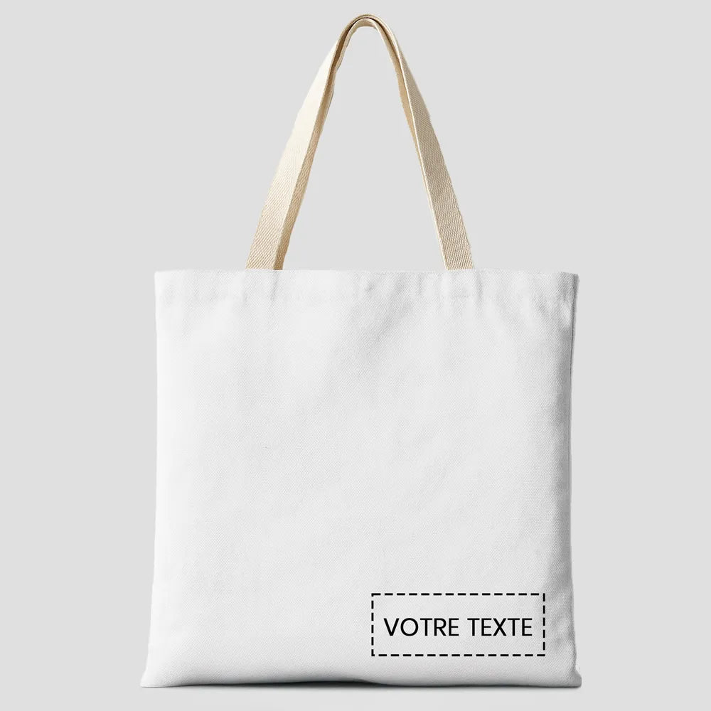 Grand tote bag toile personnalisable