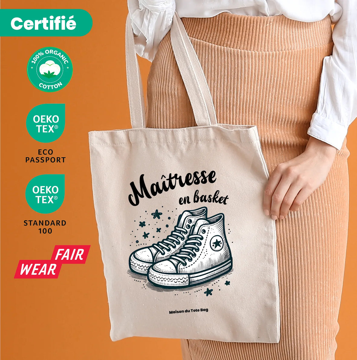 Maitresse en Baskets Tote Bag