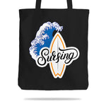 surfing tote bag