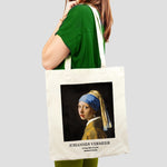 Tote bag artistique la Jeune Fille à la perle