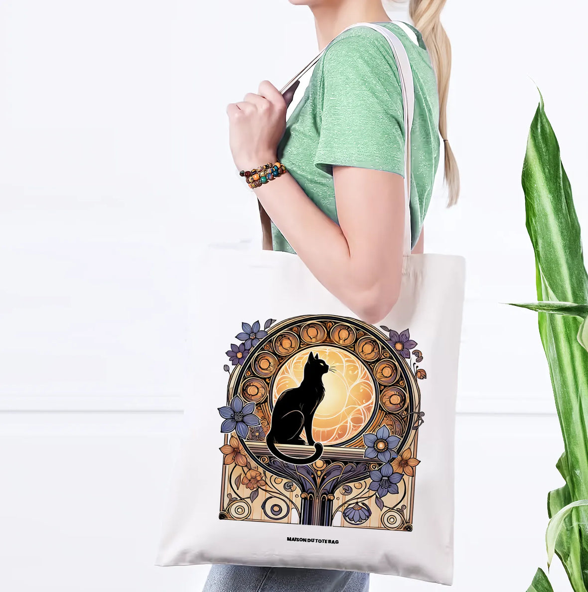 Tote Bag Avec Chat Vintage