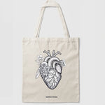 Tote bag coeur anatomie