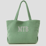 Tote Bag en Velours Vert nature