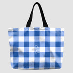 Tote bag grande taille bleu