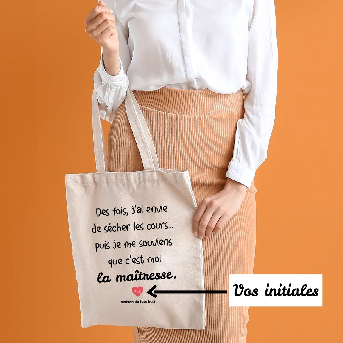 Tote Bag maitresse avec citation