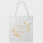 Tote bag mariage blanc