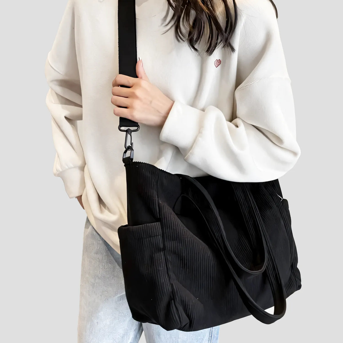 Tote bag noir de cours