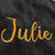 Tote bag noir de cours en velours