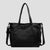 Tote bag noir de cours en velours