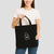 Tote bag noir fermeture éclair maison du tote bag
