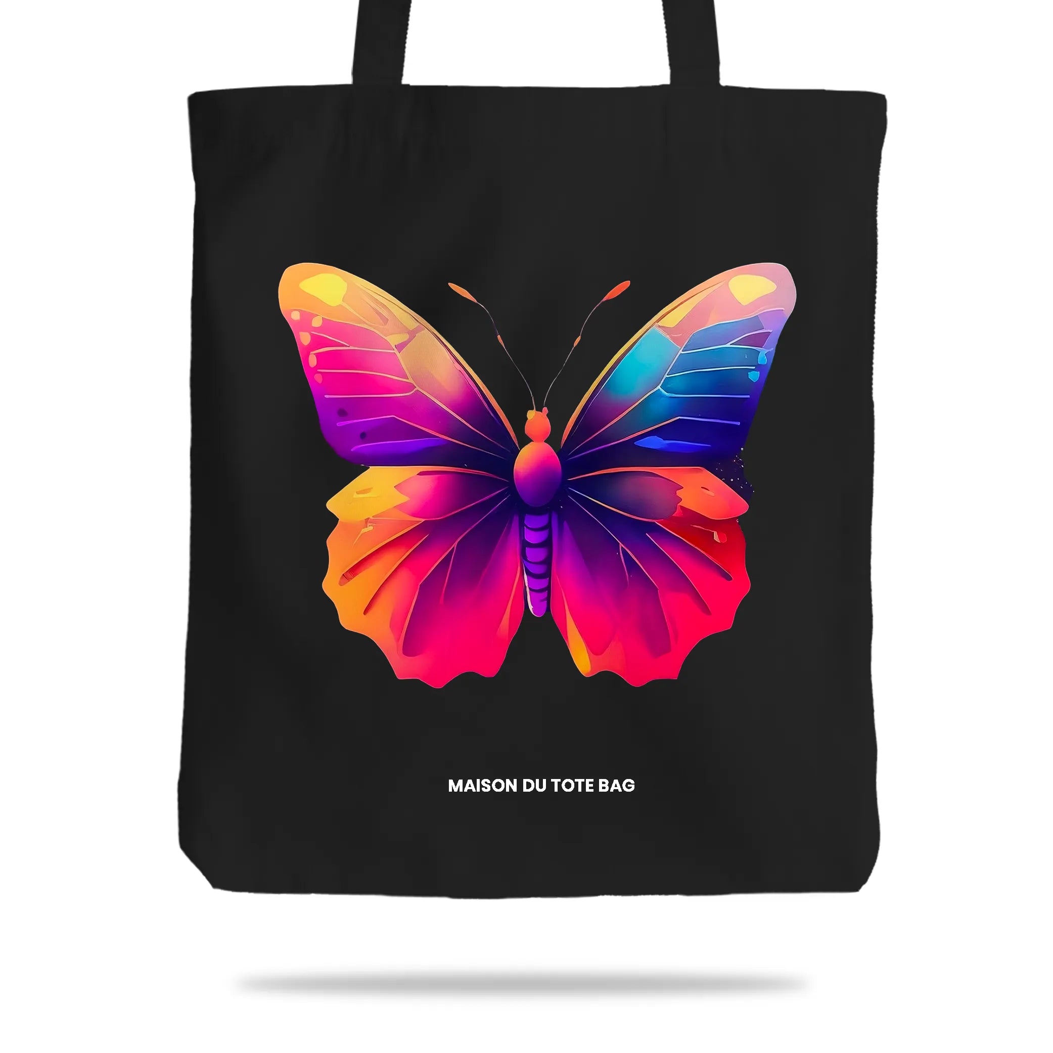 CafePress Butterfly Ears Papillon Natural Canvas Tote Bag - Reusable Shopping Bag, Two Sizes