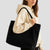 Tote bag velours noir trendy brodé