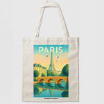 Tote bags in paris bridge