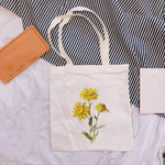 Tote Bag à Fleurs Jaunes | Maison du Tote Bag