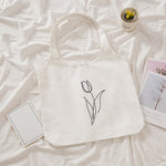 Tote Bag Blanc Tulipe | Maison du Tote Bag